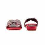 Maroon Fancy Slipper For Ladies FN8084 - View 4