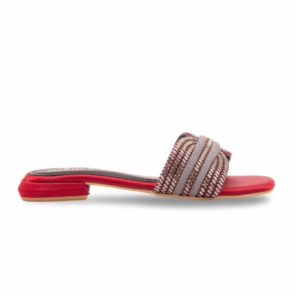 Maroon Fancy Slipper For Ladies FN8084 - View 2