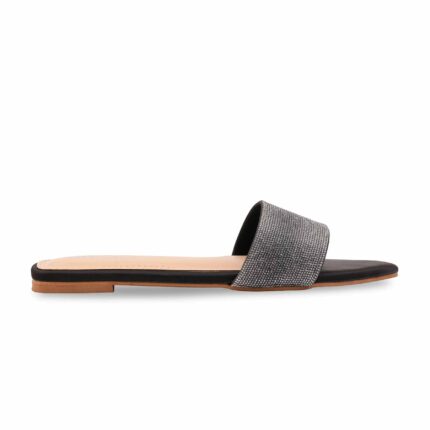 Black Fancy Slipper For Women FN8087 - View 2