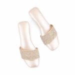 Golden Fancy Slipper For Ladies FN8088 - View 5