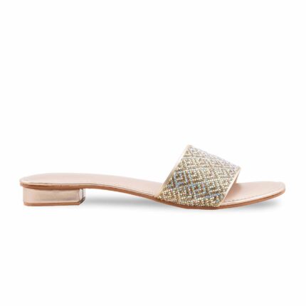 Golden Fancy Slipper For Ladies FN8088 - View 2