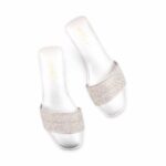 Silver Fancy Slipper For Women FN8088 - View 5