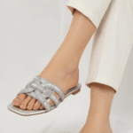 Silver Fancy Slipper For Ladies FN8089 - View 1