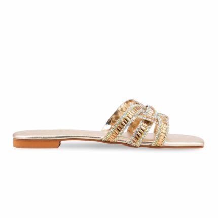Golden Fancy Slipper For Women FN8089 - View 2
