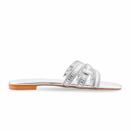 Silver Fancy Slipper For Ladies FN8089 - View 2