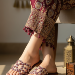 Maroon Fancy Slipper For Ladies FN8090 - View 1