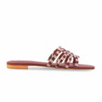 Maroon Fancy Slipper For Ladies FN8090 - View 2
