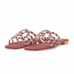 Maroon Fancy Slipper For Ladies FN8090 - View 3