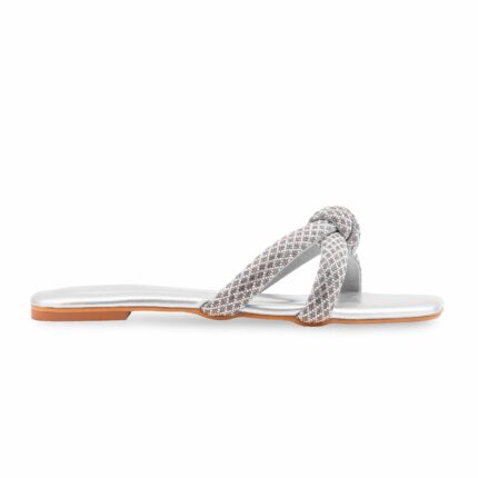 Silver Fancy Women Slipper FN8091 - View 2