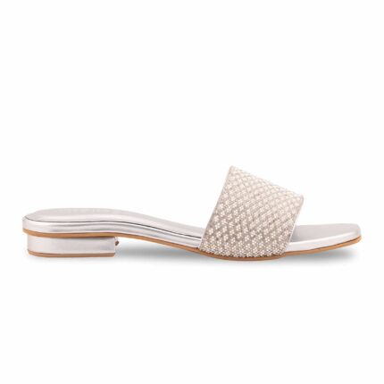 Silver Fancy Slipper For Women FN8092 - View 2