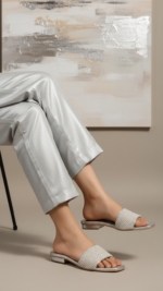 Silver Fancy Slipper For Women FN8092 - View 1