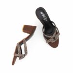 Brown Fancy Slipper For Women FN8103 - View 5
