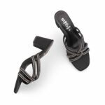 Black Fancy Slipper For Ladies FN8104 - View 5