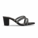 Black Fancy Slipper For Ladies FN8104 - View 2