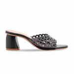 Black Fancy Slipper For Ladies FN8105 - View 2