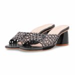 Black Fancy Slipper For Ladies FN8105 - View 3