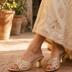 Golden Fancy Slipper For Ladies FN8107 - View 1