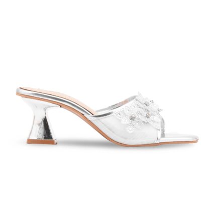 Silver Fancy Women Slipper FN8107 - View 2