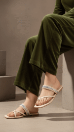 Cream Formal Chappal FR0571 - View 1