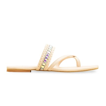 Cream Formal Chappal FR0571 - View 2