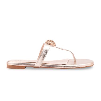 Golden Formal Chappal For Women FR0576 - View 2