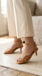 Beige Formal Sandal For Women FR5518 - View 1