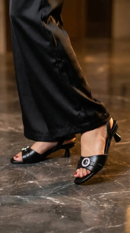 Black Formal Sandal For Women FR5520 - View 1