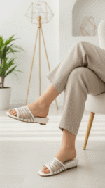 White Formal Slipper FR8284 - View 1