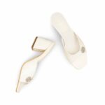 Cream Formal Slipper For Women FR8363 - View 5