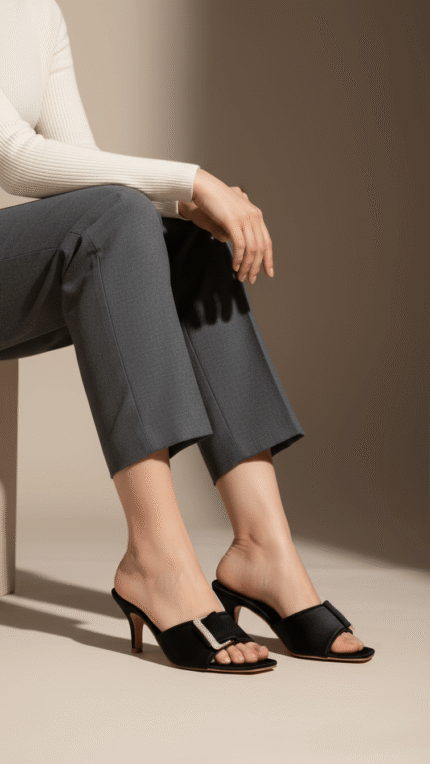 Black Formal Women Slipper FR8403 - View 1