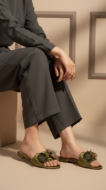 Olive Formal Slipper For Women FR8423 - View 1
