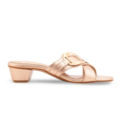Golden Formal Slipper For Ladies FR8425 - View 2