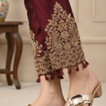 Golden Formal Slipper For Ladies FR8425 - View 1