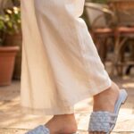 Sky Blue Formal Slipper For Ladies FR8430 - View 1