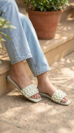 Green Formal Slipper For Women FR8432 - View 1