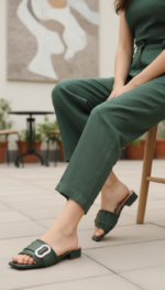 Green Formal Slipper For Ladies FR8436 - View 1