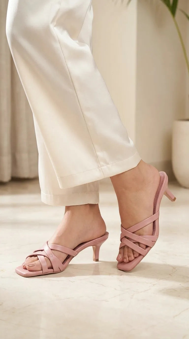 FR843718.jpg Pink Formal Slipper For Women FR8437 - View 1