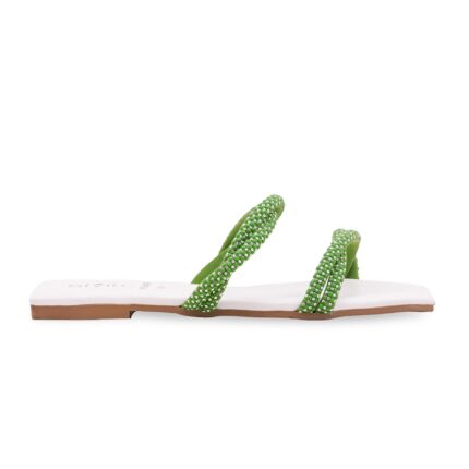 Green Formal Women Slipper FR8440 - View 2
