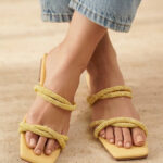 Yellow Formal Slipper For Women FR8440 - View 1