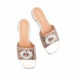 Golden Formal Slipper For Ladies FR8445 - View 5