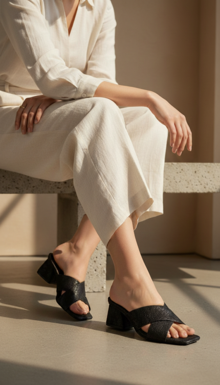 Black Formal Slipper For Women FR8446 - View 1