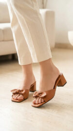 Tan Formal Slipper For Women FR8449 - View 1