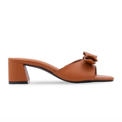 Tan Formal Slipper For Women FR8449 - View 2