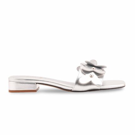 Silver Formal Slipper For Ladies FR8450 - View 2