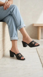 Black Formal Slipper For Women FR8452 - View 1