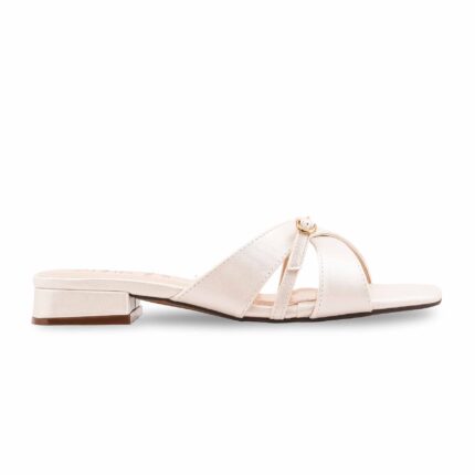 Cream Formal Slipper For Ladies FR8453 - View 2