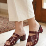 Maroon Formal Slipper For Women FR8454 - View 1