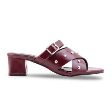 Maroon Formal Slipper For Women FR8454 - View 2