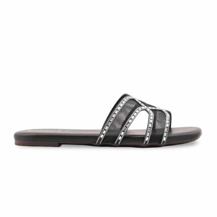 Black Formal Slipper For Ladies FR8458 - View 2