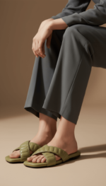 Olive Formal Slipper For Women FR8460 - View 1